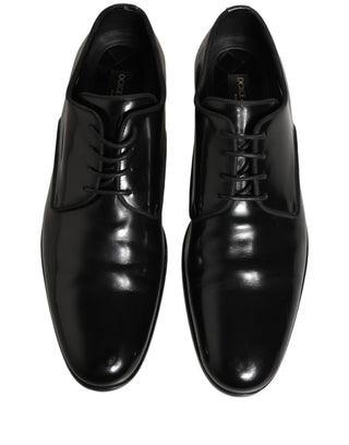 Black Leather Men Derby Dress Formal Shoes