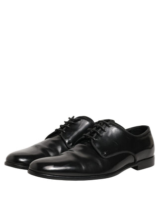 Black Leather Men Derby Dress Formal Shoes