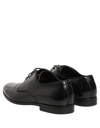 Black Leather Men Derby Dress Formal Shoes