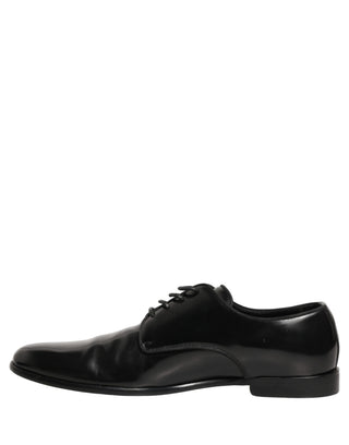 Black Leather Men Derby Dress Formal Shoes