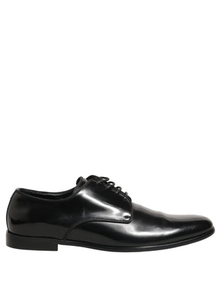 Black Leather Men Derby Dress Formal Shoes