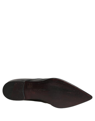 Zapatos formales Derby de cuero negro para hombre
