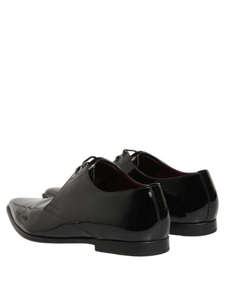 Zapatos formales Derby de cuero negro para hombre