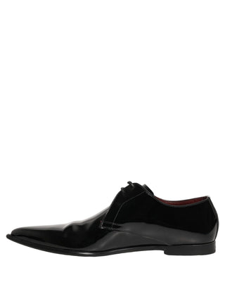 Zapatos formales Derby de cuero negro para hombre