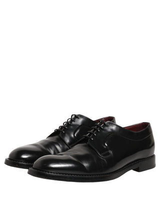Black Leather Derby Dress Men Formal Shoes