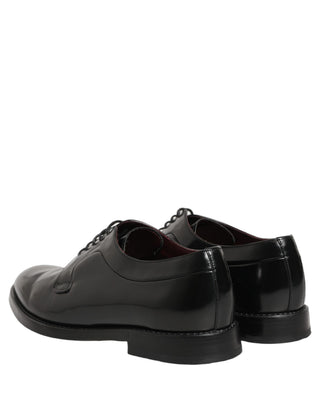 Black Leather Derby Dress Men Formal Shoes