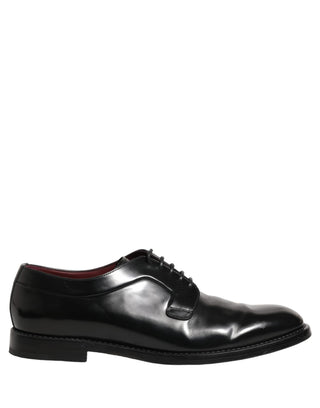 Black Leather Derby Dress Men Formal Shoes