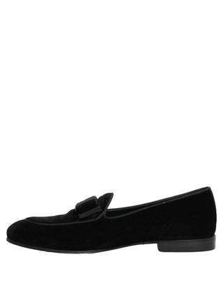 Black Velvet Loafers Formal Men Dress Shoes