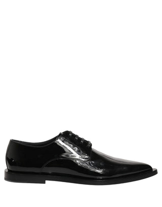 Black Leather Men Derby Dress Formal Shoes