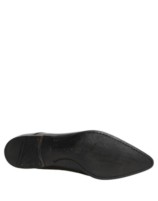 Black Leather Derby Dress Men Formal Shoes