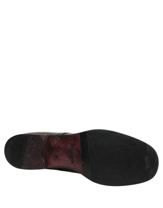 Black Leather Derby Dress Men Formal Shoes