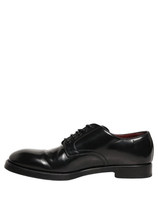 Zapatos formales Derby de cuero negro para hombre  