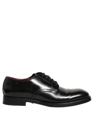 Zapatos formales Derby de cuero negro para hombre  