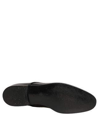 Black Leather Men Derby Dress Formal Shoes