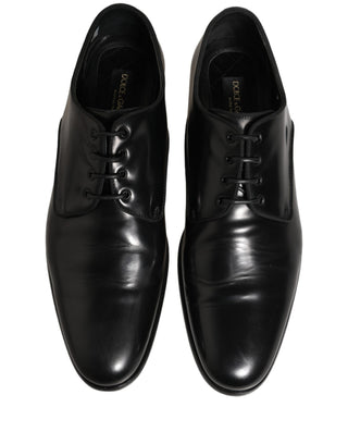 Black Leather Men Derby Dress Formal Shoes