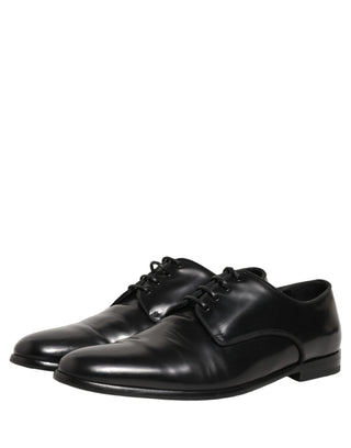 Black Leather Men Derby Dress Formal Shoes