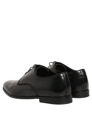 Black Leather Men Derby Dress Formal Shoes