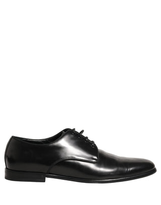 Black Leather Men Derby Dress Formal Shoes