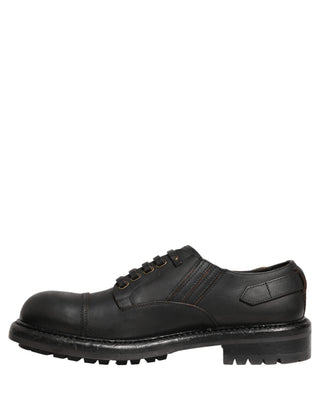 Dress Black Leather Lace Up Derby Men Shoes