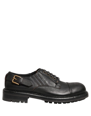 Dress Black Leather Lace Up Derby Men Shoes
