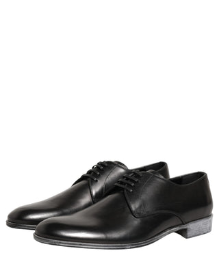 Dress Black Leather Lace Up Derby Men Shoes