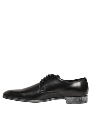Dress Black Leather Lace Up Derby Men Shoes