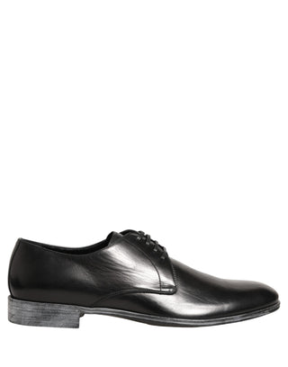 Dress Black Leather Lace Up Derby Men Shoes