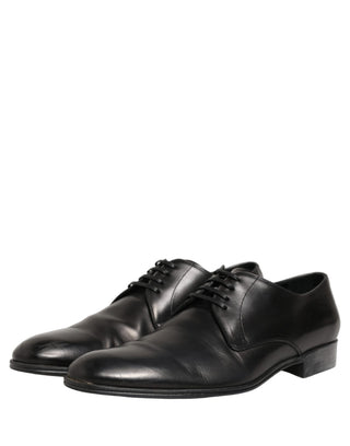 Dress Black Leather Lace Up Derby Shoes