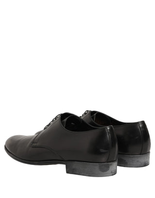 Dress Black Leather Lace Up Derby Shoes