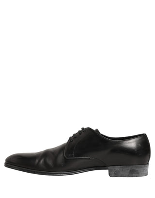 Dress Black Leather Lace Up Derby Shoes