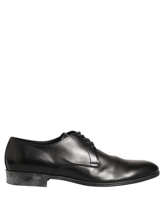 Dress Black Leather Lace Up Derby Shoes