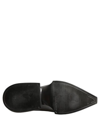 Dress Shiny Black Slip On Plastic Dress Shoes