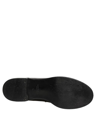 Black Leather Formal Men Dress Loafers Shoes