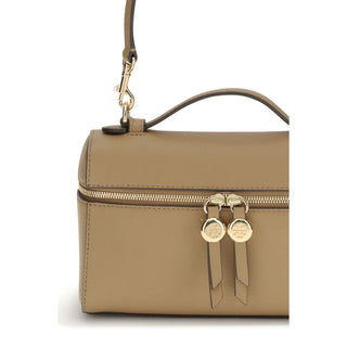 Beige Calf Leather Bos Taurus Handbag