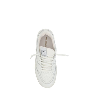 White Calf Leather Bos Taurus Athletic Sneakers