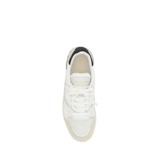 White Calf Leather Bos Taurus Low Top Sneakers