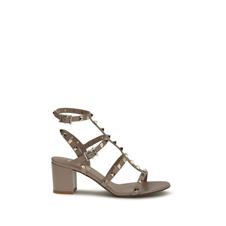 Beige Calf Leather Bos Taurus Strap-On Sandals