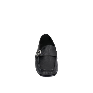 Schwarze Loafer aus Kalbsleder zum Hineinschlüpfen
