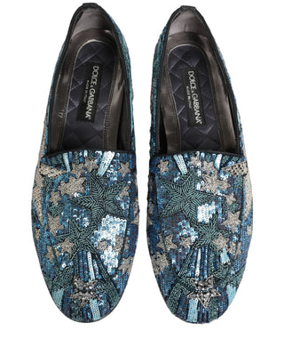 Multicolor Embroidered Sequin Loafers Shoes