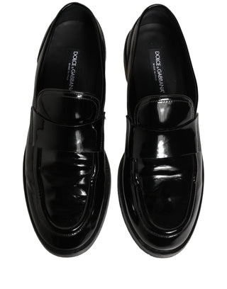 Black Leather Formal Men Dress Loafers Shoes