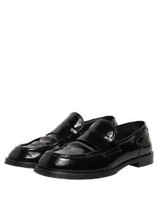 Black Leather Formal Men Dress Loafers Shoes