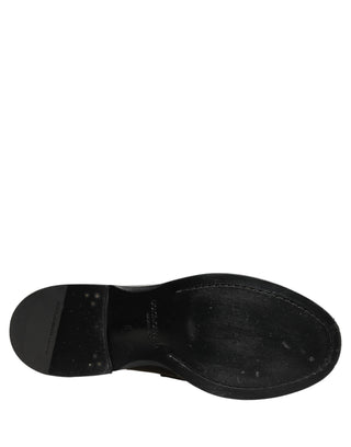 Black Leather Formal Men Dress Loafers Shoes
