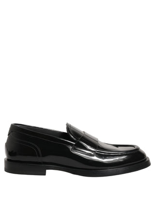 Black Leather Formal Men Dress Loafers Shoes