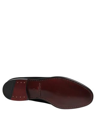 Black Velvet Loafers Formal Men Dress Shoes