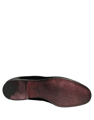 Black Velvet Loafers Formal Men Dress Shoes