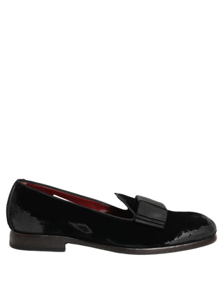 Mocasines formales de terciopelo negro para hombre  