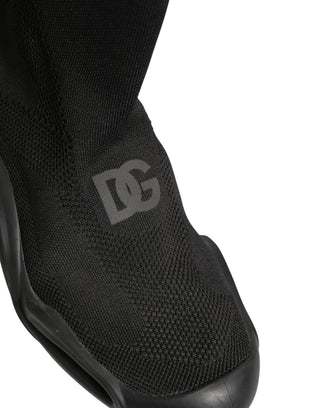 Black Slip On Wave Socks Men Sneakers Shoes