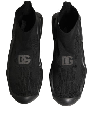 Black Slip On Wave Socks Men Sneakers Shoes