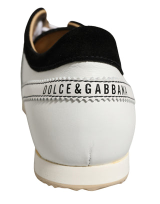 Black White Leather Suede Low Top Sneakers Shoes