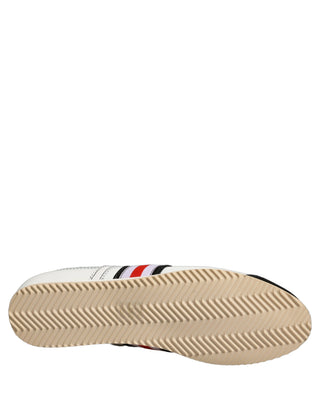 Black White Leather Suede Low Top Sneakers Shoes